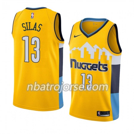 Män Denver Nuggets Tröja Xavier Silas 13 2018-2019 Nike Gul Swingman